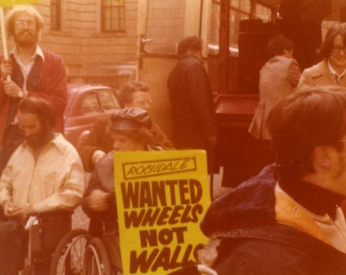 Photo: gathering for the Trike rally, Rochdale Town Hall, July 1977