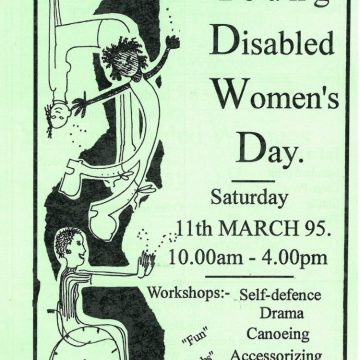 Image of flyer promoting a Young Disabled Women's Day, Greater Manchester Coalition of Disabled People, 1995