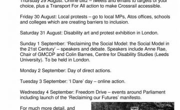 GMCDP Information Bulletin August 2013, Greater Manchester Coalition of Disabled People