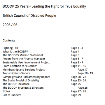 British Council of Disabled People Annual Review
