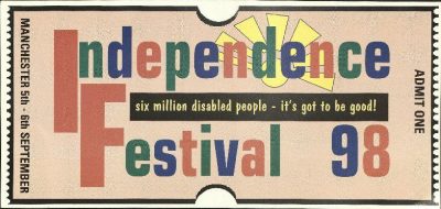 Independence festival ticket 1998 front