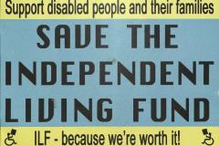 Save Independent Living fund postcard front