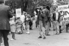 Photo: gathering for the BCODP Day of Action, Kennington Park London, 28 July 1988