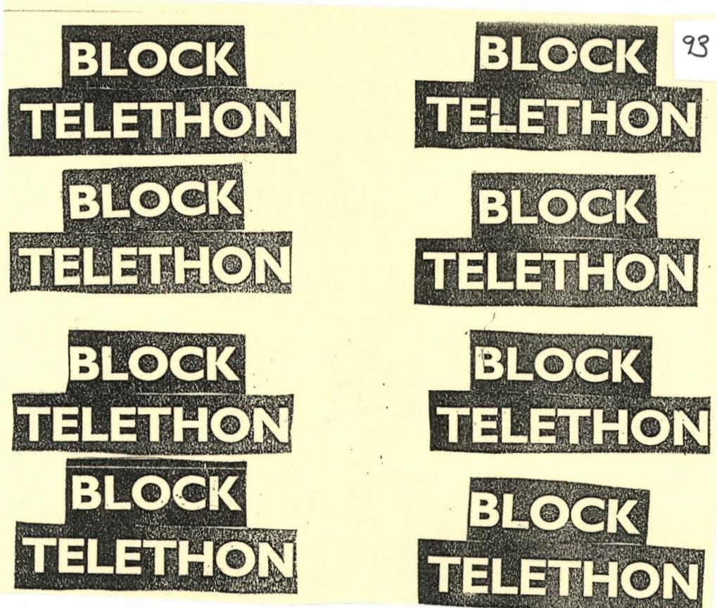 Block Telethon stencil print